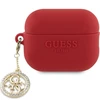 Dėklas Guess 3D Rubber 4G Diamond Charm - AirPods Pro 2 Case (Raudona)