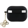 Apple AirPods Pro 2 Guess Cover Liquid silikoninis Glitter Triangle Charm (GUAP2LECG4K) ausinių dėklas juodos spalvos