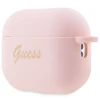 Guess GUAP2LSCHSP AirPods Pro 2 (2022/2023) dėklas rožinės spalvos silikoninis Charm Heart Collection