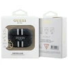 Guess GUAP2P4RPSK AirPods Pro 2 (2022/2023) dėklas juodos spalvos 4G Printed Stripes Charm
