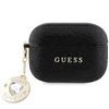 Apple AirPods Pro ausinių dėklas 2 Guess Fixed Glitter Heart Diamond Charm (GUAP2PGEHCDK) juodos spalvos