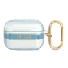 Apple AirPods Pro ausinių dėklas Guess AirPods Strap Collection (GUAPHHTSB) mėlynos spalvos