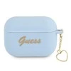 Apple AirPods Pro Guess silikoninis Charm Heart Collection (GUAPLSCHSB) ausinių dėklas mėlynos spalvos