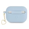 Apple AirPods Pro Guess silikoninis Charm Heart Collection (GUAPLSCHSB) ausinių dėklas mėlynos spalvos