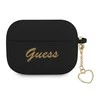 Apple AirPods Pro Guess silikoninis Charm Heart Collection (GUAPLSCHSK) ausinių dėklas juodos spalvos