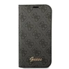 Dėklas Guess GUBKP14XHG4SHK iPhone 14 Pro Max 6,7" juoda/juodas book 4G Vintage Gold Logo