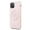 Original Apple iPhone 11 Pro Guess Hard silikoninis 4G Tone On Tone (GUHCN58LS4GLP) dėklas telefonui rožinės spalvos