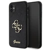 Apple iPhone 11 / XR Guess Hardcase Glitter Script Big 4G (GUHCN61HG4SGK) telefono dėklas juodos spalvos
