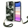 Guess telefono dėklas iPhone 11 GUHCN61KSARKA khaki hard telefono dėklas Camo Collection