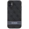 Apple iPhone 11 / XR Guess dėklas 4G Stripe (GUHCN61P4SNK) pilkos spalvos
