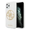 Apple iPhone 11 Pro Max Guess Hard dėklas Glitter 4G Circle Logo (GUHCN65TPUWHGLG) baltos spalvos