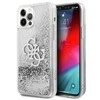 Apple iPhone 12 Pro Max Guess dėklas 4G Big Liquid Glitter (GUHCP12LLG4GSI) sidabrinės spalvos