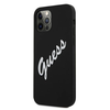 Apple iPhone 12 Pro Max Guess dėklas silikoninis Vintage (GUHCP12LLSVSBW) juodos spalvos