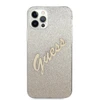Dėklas GUESS GLITTER GRADIENT SCRIPT IPHONE 12 PRO MAX GOLD