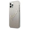 Dėklas GUESS GLITTER GRADIENT SCRIPT IPHONE 12 PRO MAX GOLD
