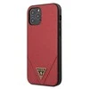 Guess dėklas skirtas iPhone 12 Pro Max 6,7 GUHCP12LVSATMLRE raudonas kietas dėklas Saffiano