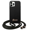 Dėklas Guess GUHCP12MLSCLMGBK iPhone12/12 Pro 6,1" juoda/juodas hardcase Metal Logo Cord