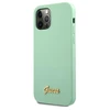 Dėklas GUESS GUHCP12MLSLMGGN IPHONE 12/12 PRO 6.1 "Žalias/Žalias HARDCASE METAL LOGO SCRIPT