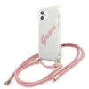 Apple iPhone 12 Mini Guess dėklas Script Vintage (GUHCP12SCRTVSPI) rožinės spalvos