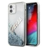 Apple iPhone 12 Mini Guess dėklas Glitter Vintage Script (GUHCP12SGLVSBL) mėlynos spalvos