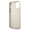GUESS kietas dėklas GUHCP12SLSVSGP silikoninis vintažinis iPhone 12 mini Rožinis/pilkas