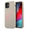 GUESS kietas dėklas GUHCP12SLSVSGP silikoninis vintažinis iPhone 12 mini Rožinis/pilkas