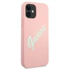 Dėklas GUESS HARDCASE GUHCP12SLSVSGP SILICONE VINTAGE IPHONE 12 MINI Rožinis/MINT