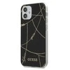 Apple iPhone 12 Mini Guess dėklas Gold Chain Collection (GUHCP12SPCUCHBK) juodos spalvos