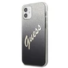 Apple iPhone 12 Mini Guess dėklas Glitter Gradient Script (GUHCP12SPCUGLSBK) juodos spalvos