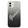 Apple iPhone 12 Mini Guess dėklas Glitter Gradient Script (GUHCP12SPCUGLSBK) juodos spalvos