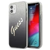 Apple iPhone 12 Mini Guess dėklas Glitter Gradient Script (GUHCP12SPCUGLSBK) juodos spalvos