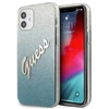 Apple iPhone 12 Mini Guess dėklas Glitter Gradient Script (GUHCP12SPCUGLSBL) mėlynos spalvos