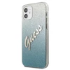 Apple iPhone 12 Mini Guess dėklas Glitter Gradient Script (GUHCP12SPCUGLSBL) mėlynos spalvos