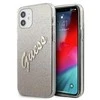 Dėklas GUESS GLITTER GRADIENT SCRIPT IPHONE 12 MINI GOLD