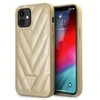GUESS GUHCP12SPUVQTMLBE KIETAS DĖKLAS V dygsniuotas KOLEKCIJA IPHONE 12 MINI 5,4" AUKSO