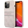 Dėklas GUHCP13L4GDPI Guess PU 4G Printed Stripe Case, skirtas iPhone 13 Pro, rožinis