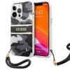 Dėklas GUESS GUHCP13LKCBBK IPHONE 13 PRO / 13 6.1 "Juodas / Juodas HARDCASE CAMO STRAP COLLECTION