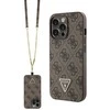 Guess GUHCP13LP4TDSCPW Apple iPhone 13 Pro / 13 6.1″ rudos spalvos kietas dėklas Crossbody 4G Metal Logo