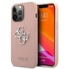 Dėklas Guess PU Saffiano Big 4G Metal Logo Case skirtas iPhone 13 Pro, rožinis