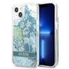 Apple iPhone 13 Guess dėklas Flower Liquid Glitter (GUHCP13MLFLSN) žalios spalvos