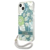 Apple iPhone 13 Mini Guess dėklas Flower Strap (GUHCP13SHFLSN) žalios spalvos