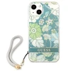 Apple iPhone 13 Mini Guess dėklas Flower Strap (GUHCP13SHFLSN) žalios spalvos