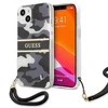 Apple iPhone 13 Mini Guess dėklas Camo Strap Collection (GUHCP13SKCABBK) juodos spalvos