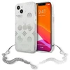 Apple iPhone 13 Mini Guess dėklas Peony Chain Collection (GUHCP13SKSPESI) sidabrinės spalvos