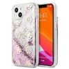 Dėklas GUESS HARDCASE 4G GUHCP13SLGPEPI IPHONE 13 MINI PEONY LIQUID GLITTER Rožinis