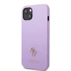 Apple iPhone 13 Mini Guess dėklas Saffiano 4G Small Metal Logo violetinės spalvos