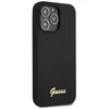 Apple iPhone 13 Pro Guess dėklas Silicone Script Gold Logo juodos spalvos