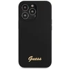 Apple iPhone 13 Pro Guess dėklas Silicone Script Gold Logo juodos spalvos