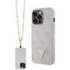 Apple iPhone 13 Pro Max Guess dėklas Crossbody 4G Metal Logo (GUHCP13XP4TDSCPP) rožinės spalvos