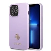 Apple iPhone 13 Pro Max Guess dėklas Saffiano 4G Small Metal Logo violetinės spalvos